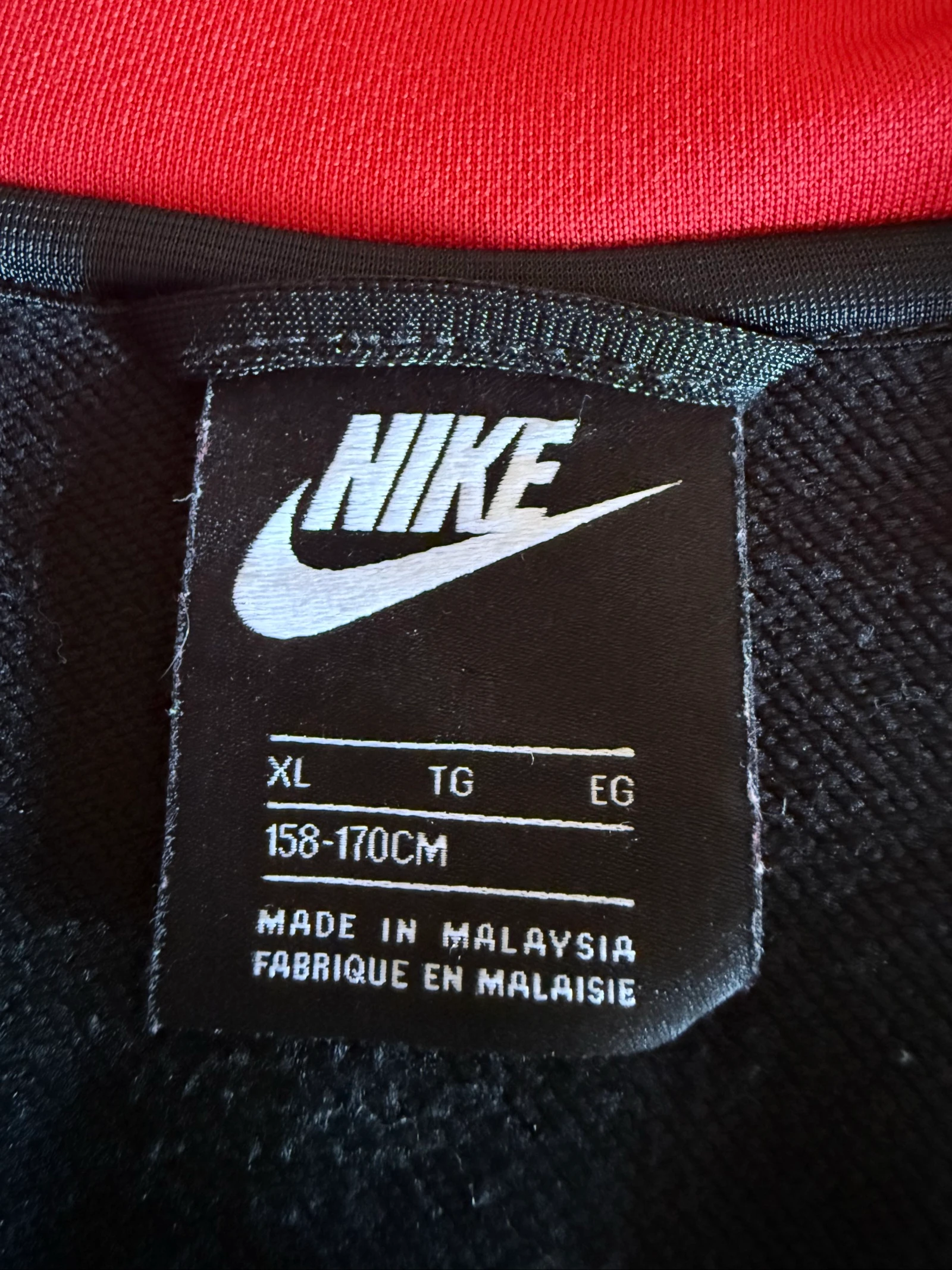Veste Nike junior XL 158-170 cm preto vermelho zipeado esporte adol 14-16 anos – photo 5